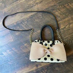 Betsey Johnson polka dotted crossbody